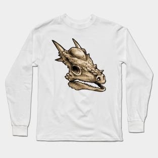 Dinosaur Skull Stygimoloch Sticker Long Sleeve T-Shirt